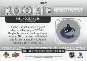 2021-22 Upper Deck - Rookie Retrospective #RR-9 Nils Hoglander Back