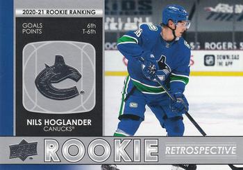 2021-22 Upper Deck - Rookie Retrospective #RR-9 Nils Hoglander Front
