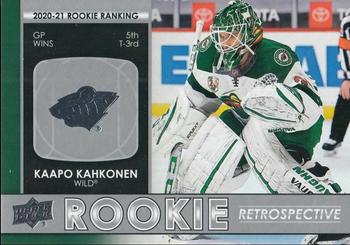 2021-22 Upper Deck - Rookie Retrospective #RR-10 Kaapo Kahkonen Front