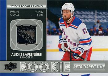 2021-22 Upper Deck - Rookie Retrospective #RR-20 Alexis Lafreniere Front