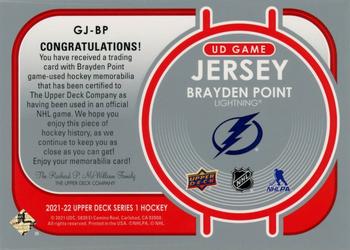 2021-22 Upper Deck - UD Game Jersey #GJ-BP Brayden Point Back