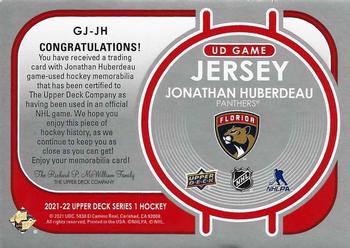 2021-22 Upper Deck - UD Game Jersey #GJ-JH Jonathan Huberdeau Back