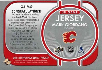 2021-22 Upper Deck - UD Game Jersey #GJ-MG Mark Giordano Back