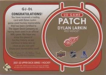2021-22 Upper Deck - UD Game Patch #GJ-DL Dylan Larkin Back