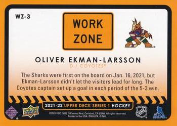 2021-22 Upper Deck - Work Zone #WZ-3 Oliver Ekman-Larsson Back