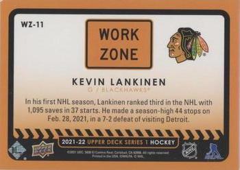 2021-22 Upper Deck - Work Zone #WZ-11 Kevin Lankinen Back
