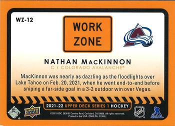 2021-22 Upper Deck - Work Zone #WZ-12 Nathan MacKinnon Back