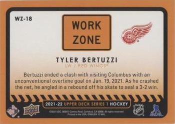 2021-22 Upper Deck - Work Zone #WZ-18 Tyler Bertuzzi Back