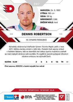 2021-22 SportZoo Tipsport ELH #097 Dennis Robertson Back