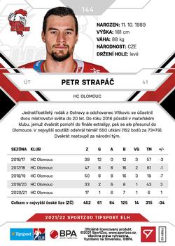 2021-22 SportZoo Tipsport ELH #144 Petr Strapac Back