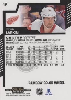 2020-21 O-Pee-Chee Platinum - Rainbow Color Wheel #15 Dylan Larkin Back