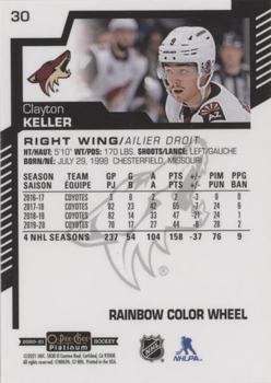 2020-21 O-Pee-Chee Platinum - Rainbow Color Wheel #30 Clayton Keller Back