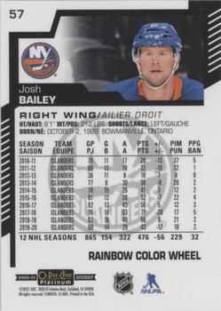 2020-21 O-Pee-Chee Platinum - Rainbow Color Wheel #57 Josh Bailey Back