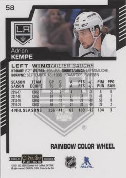 2020-21 O-Pee-Chee Platinum - Rainbow Color Wheel #58 Adrian Kempe Back