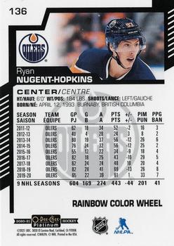 2020-21 O-Pee-Chee Platinum - Rainbow Color Wheel #136 Ryan Nugent-Hopkins Back