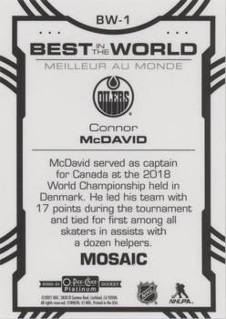 2020-21 O-Pee-Chee Platinum - Best in the World Mosaic #BW-1 Connor McDavid Back