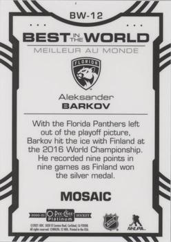 2020-21 O-Pee-Chee Platinum - Best in the World Mosaic #BW-12 Aleksander Barkov Back