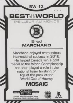 2020-21 O-Pee-Chee Platinum - Best in the World Mosaic #BW-13 Brad Marchand Back