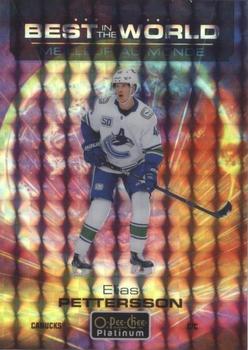 2020-21 O-Pee-Chee Platinum - Best in the World Mosaic #BW-14 Elias Pettersson Front