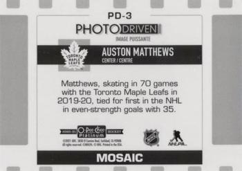 2020-21 O-Pee-Chee Platinum - Photo Driven Mosaic #PD-3 Auston Matthews Back