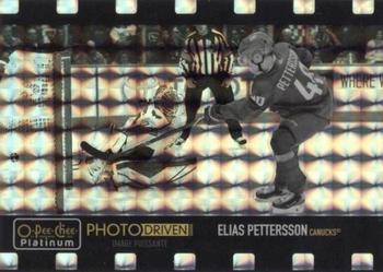 2020-21 O-Pee-Chee Platinum - Photo Driven Mosaic #PD-4 Elias Pettersson Front