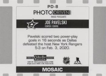 2020-21 O-Pee-Chee Platinum - Photo Driven Mosaic #PD-8 Joe Pavelski Back