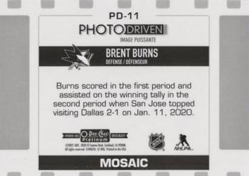 2020-21 O-Pee-Chee Platinum - Photo Driven Mosaic #PD-11 Brent Burns Back