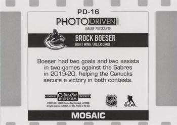 2020-21 O-Pee-Chee Platinum - Photo Driven Mosaic #PD-16 Brock Boeser Back