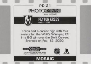 2020-21 O-Pee-Chee Platinum - Photo Driven Mosaic #PD-21 Peyton Krebs Back
