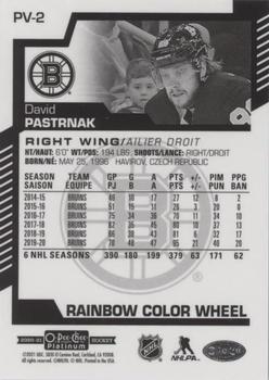 2020-21 O-Pee-Chee Platinum - Rainbow Color Wheel Photo Variation #PV-2 David Pastrnak Back