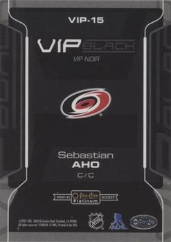 2020-21 O-Pee-Chee Platinum - VIP Black #VIP-15 Sebastian Aho Back