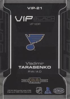 2020-21 O-Pee-Chee Platinum - VIP Black #VIP-21 Vladimir Tarasenko Back