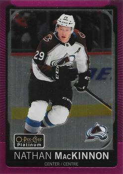 2021-22 O-Pee-Chee - OPC Platinum Preview Matte Pink #P-NM Nathan MacKinnon Front
