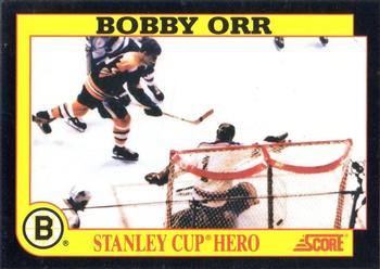 1991-92 Score Canadian Bilingual - Bobby Orr Autograph: Stanley Cup Hero #NNO Bobby Orr Front