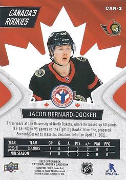 2022 Upper Deck National Hockey Card Day Canada #CAN-2 Jacob Bernard-Docker Back