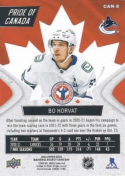 2022 Upper Deck National Hockey Card Day Canada #CAN-8 Bo Horvat Back