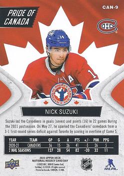 2022 Upper Deck National Hockey Card Day Canada #CAN-9 Nick Suzuki Back