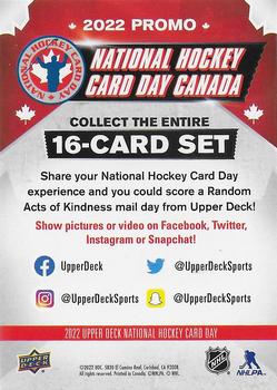 2022 Upper Deck National Hockey Card Day Canada #NNO Checklist Back
