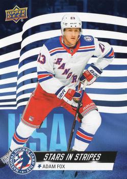 2022 Upper Deck National Hockey Card Day USA #USA-9 Adam Fox Front