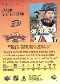 2021-22 Upper Deck - Fanimation #F-1 Jakob Silfverberg Back