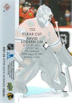 2021-22 Upper Deck - Clear Cut UD Exclusives #722 Arvid Soderblom Back