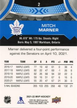 2021-22 Upper Deck MVP - Blue #2 Mitch Marner Back