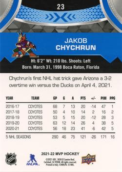 2021-22 Upper Deck MVP - Blue #23 Jakob Chychrun Back