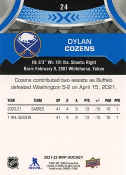 2021-22 Upper Deck MVP - Blue #24 Dylan Cozens Back