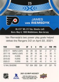 2021-22 Upper Deck MVP - Blue #25 James van Riemsdyk Back