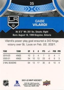 2021-22 Upper Deck MVP - Blue #35 Gabe Vilardi Back