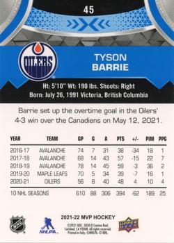 2021-22 Upper Deck MVP - Blue #45 Tyson Barrie Back