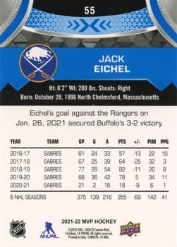 2021-22 Upper Deck MVP - Blue #55 Jack Eichel Back