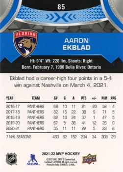 2021-22 Upper Deck MVP - Blue #85 Aaron Ekblad Back