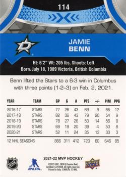 2021-22 Upper Deck MVP - Blue #114 Jamie Benn Back